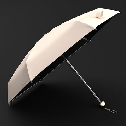 OLYCAT Portable Black Glue Sunshade Sunscreen Ultraviolet Umbrellas(Apricot)-garmade.com
