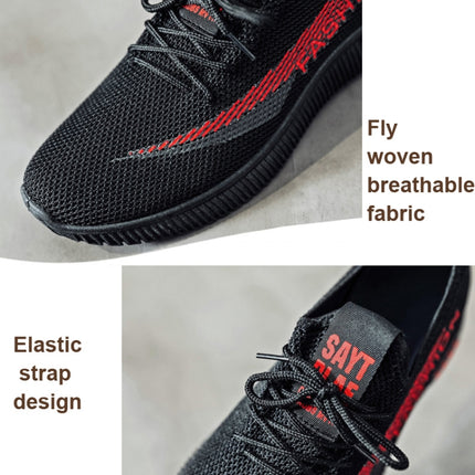 Men Spring Walking Shoes Casual Sports Breathable Flying Knit Shoes, Size: 39(Gray)-garmade.com