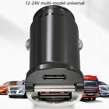 Hidden Car Fast Charge One Drag Two Cigarette Conversion Plug(PD+QC)-garmade.com