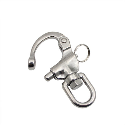 3 PCS Yachting Sailing Stainless Steel Coil Type Rotary Spring Shackle, Specification: 70mm-garmade.com