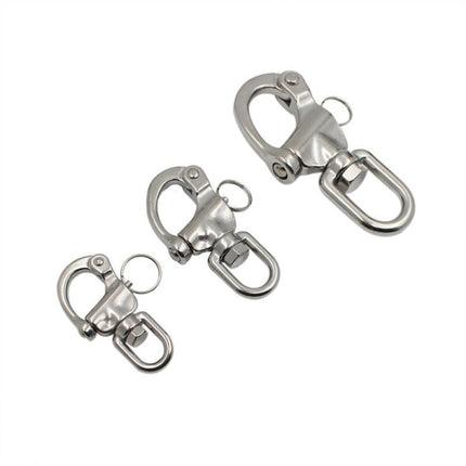 3 PCS Yachting Sailing Stainless Steel Coil Type Rotary Spring Shackle, Specification: 87mm-garmade.com