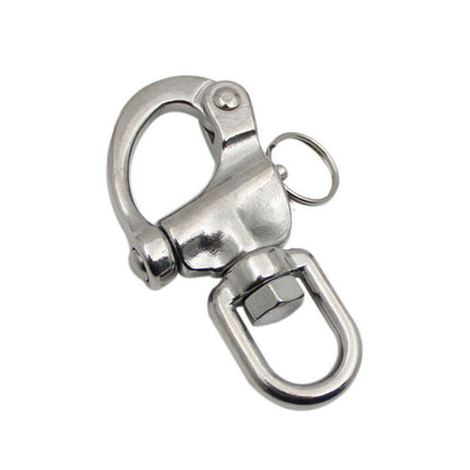 3 PCS Yachting Sailing Stainless Steel Coil Type Rotary Spring Shackle, Specification: 128mm-garmade.com