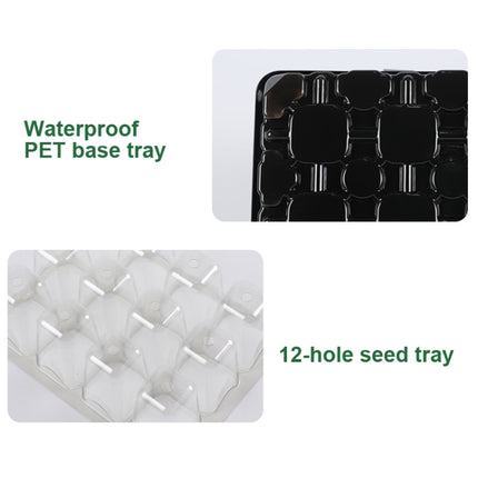 5 Set Plant Seed Starter Trays Kit,Seedling Tray Starter With Grow Light(Black)-garmade.com