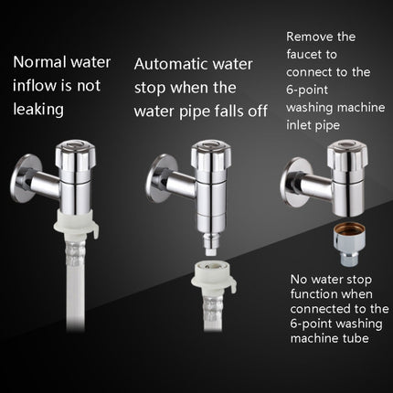 Automatic Intelligent Water Stop Universal 4 Point Leak-proof Washing Machine Faucet-garmade.com