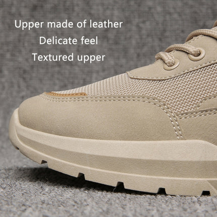 Men Running Height Increasing All Match Sports Shoes, Size: 39(Khaki)-garmade.com