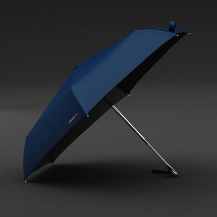 OLYCAT Light Black Glue Sunside Anti-UV Rain or Shine Umbrella(Dark Blue)-garmade.com