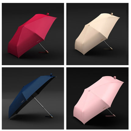 OLYCAT Light Black Glue Sunside Anti-UV Rain or Shine Umbrella(Dark Blue)-garmade.com