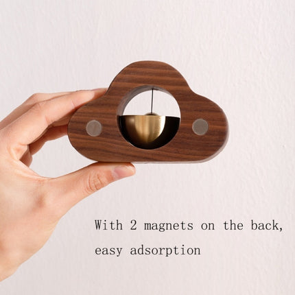 Suction Door Wind Chime Magnetic Suction Door Bell Wooden Decoration, Color: Beech-garmade.com