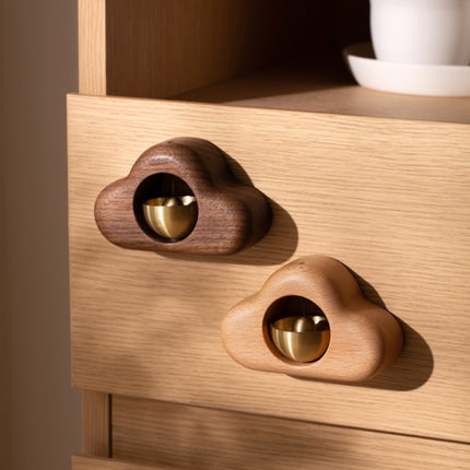 Suction Door Wind Chime Magnetic Suction Door Bell Wooden Decoration, Color: Beech-garmade.com