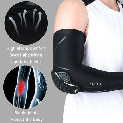 Outdoor Sports Honeycomb Anti-collision Compression Arm Guard, Color: L (Black)-garmade.com