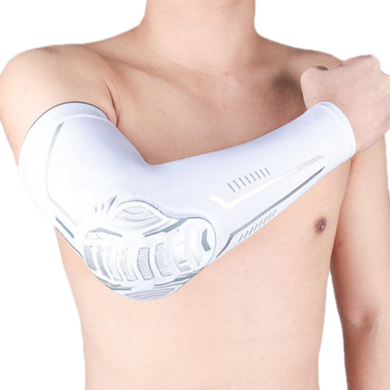 Outdoor Sports Honeycomb Anti-collision Compression Arm Guard, Color: XL (White)-garmade.com