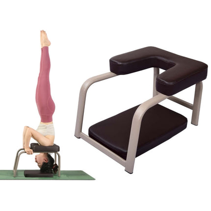 Yoga Assisted Inversion Stool Inversion Chair Fitness Stretching Equipment(Brown)-garmade.com