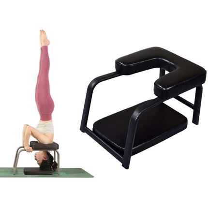 Yoga Assisted Inversion Stool Inversion Chair Fitness Stretching Equipment(Black)-garmade.com