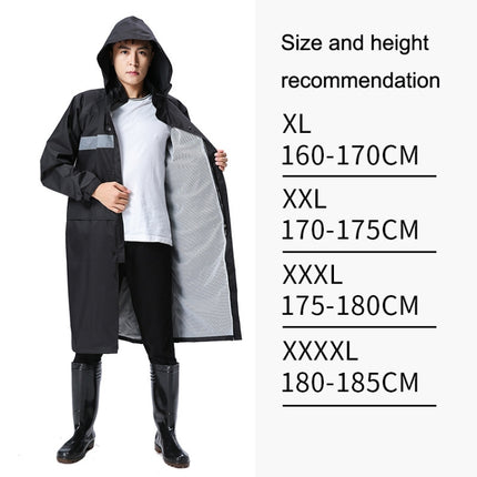 X18 Siamese Raincoat Outdoor Adult Reflective Riding Raincoat, Size: XL(Black)-garmade.com