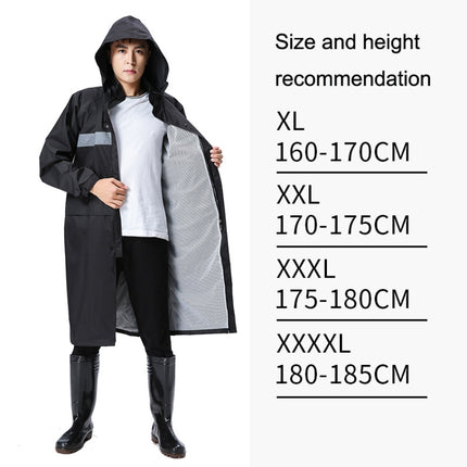 X18 Siamese Raincoat Outdoor Adult Reflective Riding Raincoat, Size: XXL(Black)-garmade.com