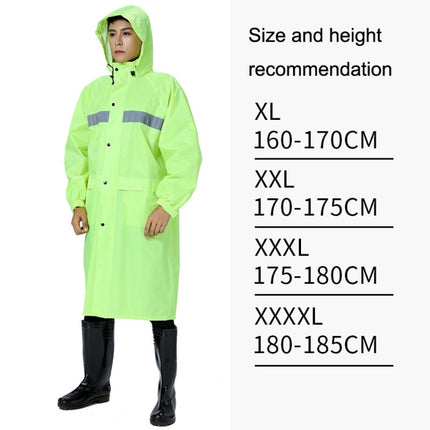 X18 Siamese Raincoat Outdoor Adult Reflective Riding Raincoat, Size: XXXL(Fluorescent Green)-garmade.com
