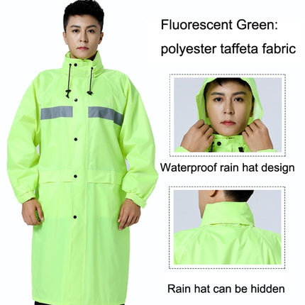 X18 Siamese Raincoat Outdoor Adult Reflective Riding Raincoat, Size: XXXXL(Fluorescent Green)-garmade.com