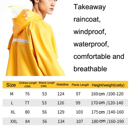 Adult Anti-Riot HD Double Brim Raincoat Rainpants Sets, Size: XXL(Lake Blue)-garmade.com