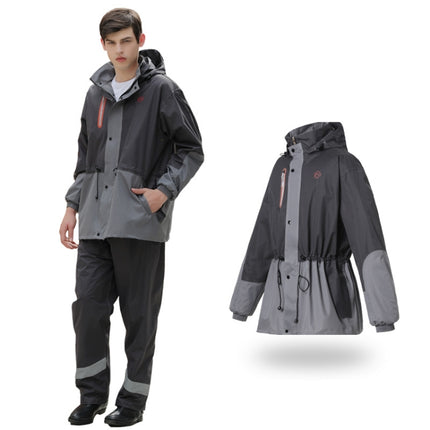 Rainfreem Outdoor Reflective Fashion Split Raincoat Rain Pants Set, Size: S(Grey)-garmade.com