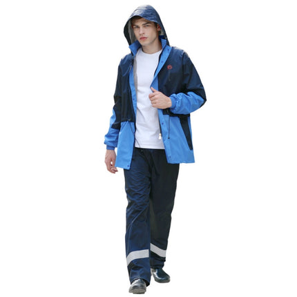 Rainfreem Outdoor Reflective Fashion Split Raincoat Rain Pants Set, Size: S(Blue)-garmade.com