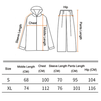 Rainfreem Outdoor Reflective Fashion Split Raincoat Rain Pants Set, Size: XL(Grey)-garmade.com