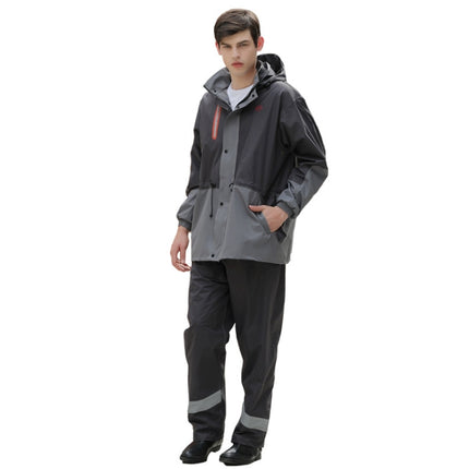 Rainfreem Outdoor Reflective Fashion Split Raincoat Rain Pants Set, Size: XL(Grey)-garmade.com