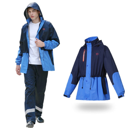 Rainfreem Outdoor Reflective Fashion Split Raincoat Rain Pants Set, Size: XL(Blue)-garmade.com