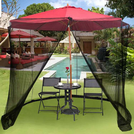 HY-0205 300 x 230 cm Outdoor Parasol Anti-mosquito Net Cover, Dimensions: Banana Umbrellas(Black)-garmade.com
