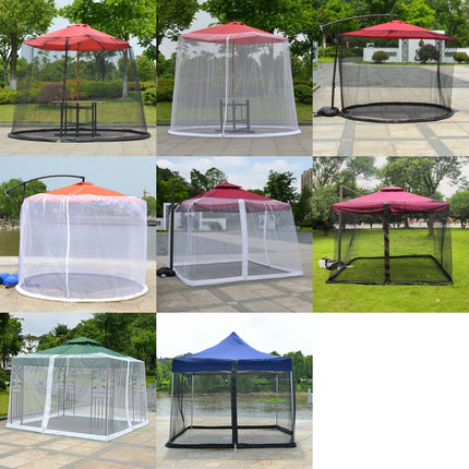 HY-0205 300 x 230 cm Outdoor Parasol Anti-mosquito Net Cover, Dimensions: Square Umbrellas(Black)-garmade.com
