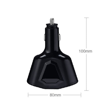3.1A Dual USB Digital Display Multi-Function Driving Recorder Universal Automotive Charger(Black)-garmade.com
