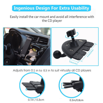 Automobiles CD Port Mobile Phone Tablet Universal Bracket, Specification: Used Within 15 inch-garmade.com