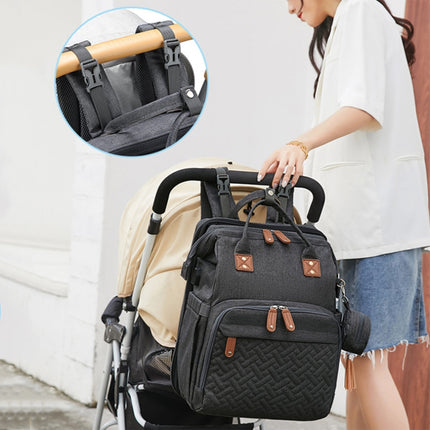 2069-A1 Portable Folding Baby Bed Mother And Baby Bag(Grey)-garmade.com