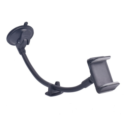 Suction Cup Long Soft Hose Windshield Car Mobile Phone Clip Bracket(Gray Box Packaging)-garmade.com