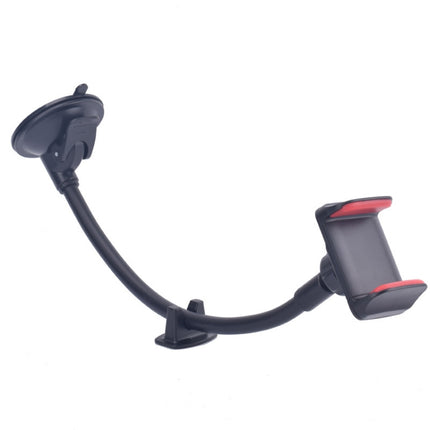 Suction Cup Long Soft Hose Windshield Car Mobile Phone Clip Bracket(Red Box Packaging)-garmade.com