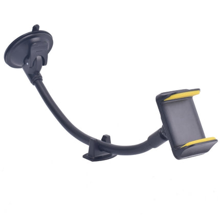 Suction Cup Long Soft Hose Windshield Car Mobile Phone Clip Bracket(Yellow Box Packaging)-garmade.com