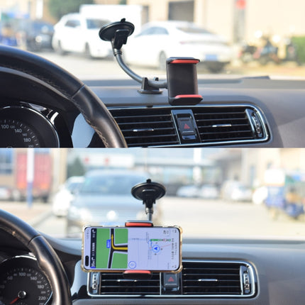 Suction Cup Long Soft Hose Windshield Car Mobile Phone Clip Bracket(Gray Box Packaging)-garmade.com