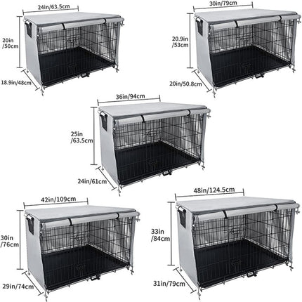 Oxford Cloth Pet Cage Cover Outdoor Furniture Dustproof Rainproof Sunscreen Cover, Size: 63.5x48x50cm(Beige)-garmade.com