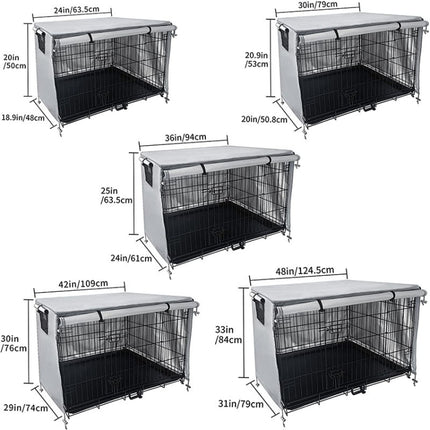 Oxford Cloth Pet Cage Cover Outdoor Furniture Dustproof Rainproof Sunscreen Cover, Size: 109x74x76cm(Beige)-garmade.com