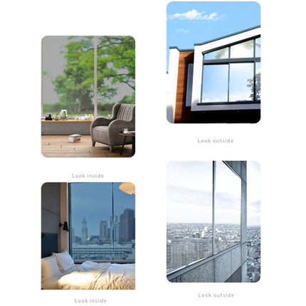 5 PCS Sunscreen Shading Film One-way Perspective Anti-peeping Glass Sticker, Specification: 40x100cm(Green Silver Single Permeable)-garmade.com