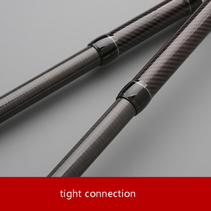 Telescopic Carbon Lure Rod Short Section Fishing Casting Rod, Length: 2.4m(Curved Handle)-garmade.com