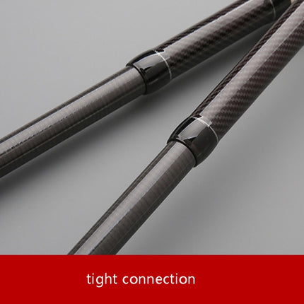 Telescopic Carbon Lure Rod Short Section Fishing Casting Rod, Length: 2.4m(Straight Handle)-garmade.com