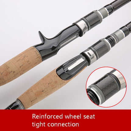 Telescopic Carbon Lure Rod Short Section Fishing Casting Rod, Length: 2.7m(Curved Handle)-garmade.com