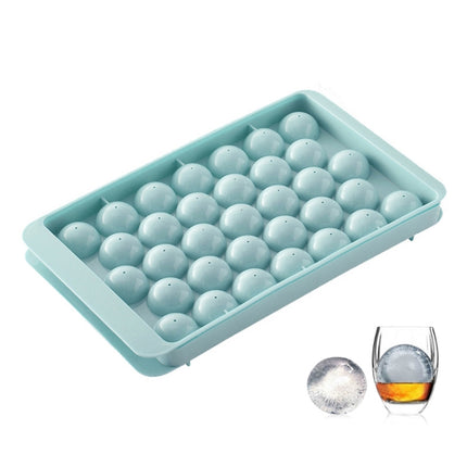 33 Grid Round Ice Hockey Mold With Lid Ice Box Small Marble Ice Tray, Random Color Delivery-garmade.com