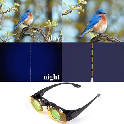 8x Fishing Binoculars Zoomable Telescope Glasses ,Style: Telescope+Gray+Red Clip-garmade.com