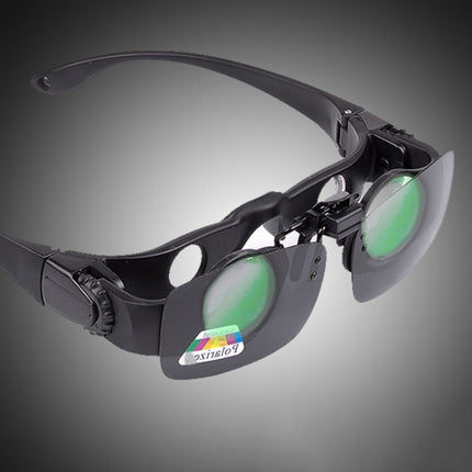8x Fishing Binoculars Zoomable Telescope Glasses ,Style: Telescope+Yellow+Red Clip-garmade.com