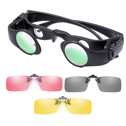 8x Fishing Binoculars Zoomable Telescope Glasses ,Style: Telescope+Three-color Clip-garmade.com