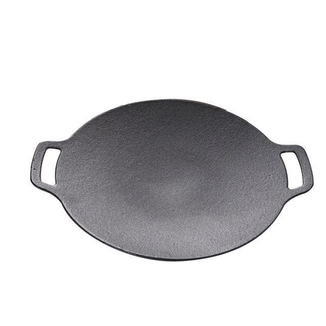 Outdoor Camping BBQ Cast Iron Grill Pan,Style: Baking Pan Only-garmade.com