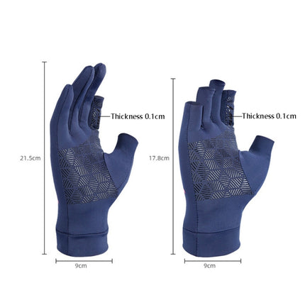 Sports Riding High Elasticity Fishing Protective Gloves, Size: One Size(Black Half Finger)-garmade.com