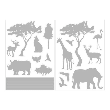 2 Sets Transparent Window Decals Protect Wild Birds From Impact Decals(Animal A3A4)-garmade.com