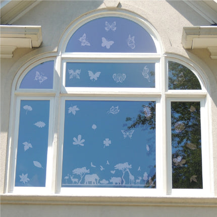 2 Sets Transparent Window Decals Protect Wild Birds From Impact Decals(Leaf A5A6)-garmade.com
